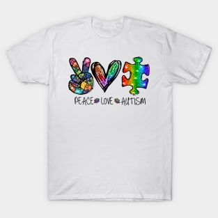 Peace Love Autism Awareness T-Shirt
